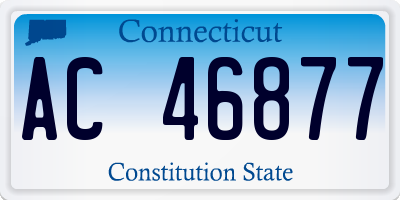 CT license plate AC46877