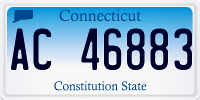 CT license plate AC46883