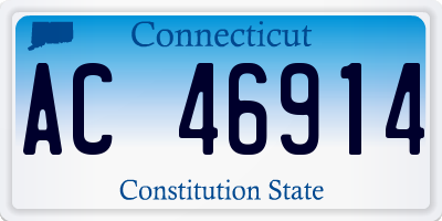 CT license plate AC46914