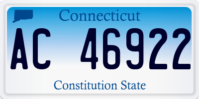 CT license plate AC46922