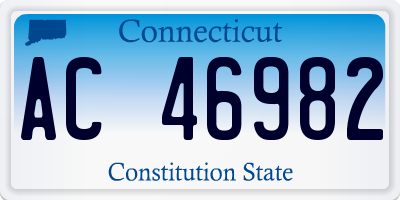 CT license plate AC46982