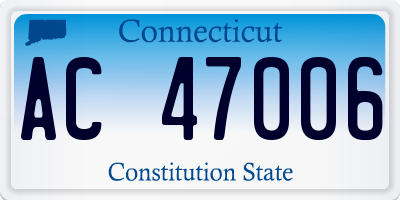 CT license plate AC47006