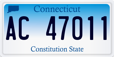 CT license plate AC47011
