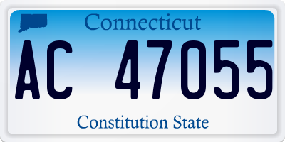 CT license plate AC47055