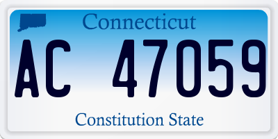 CT license plate AC47059