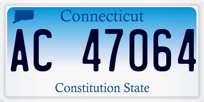 CT license plate AC47064