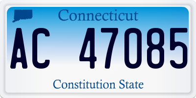 CT license plate AC47085