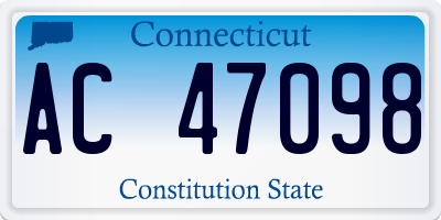 CT license plate AC47098