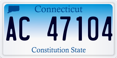 CT license plate AC47104