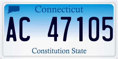 CT license plate AC47105