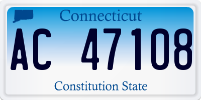 CT license plate AC47108