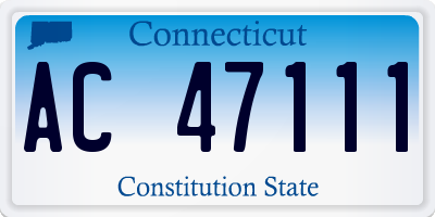 CT license plate AC47111