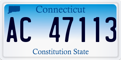 CT license plate AC47113