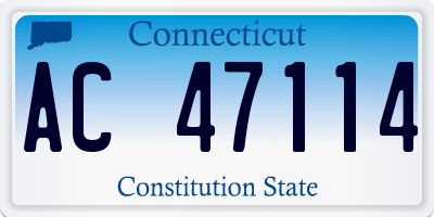 CT license plate AC47114