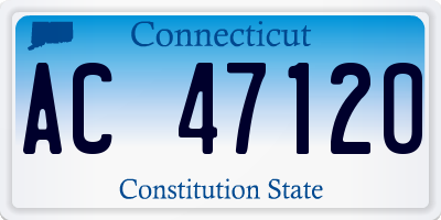 CT license plate AC47120