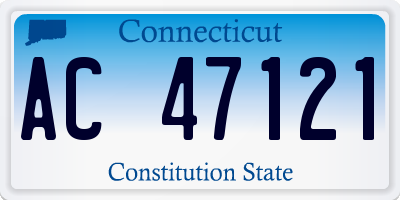 CT license plate AC47121