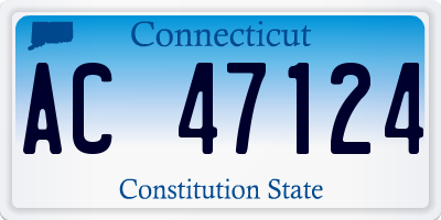 CT license plate AC47124
