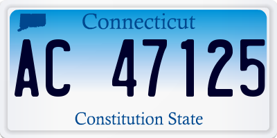 CT license plate AC47125