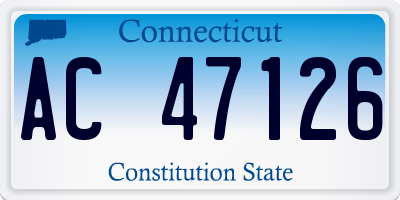 CT license plate AC47126