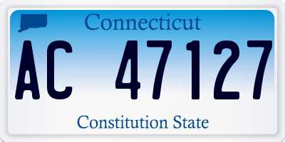 CT license plate AC47127