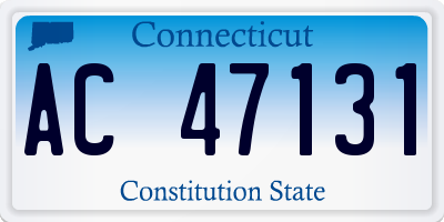 CT license plate AC47131