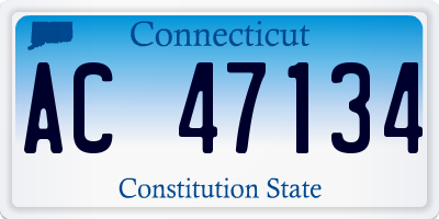 CT license plate AC47134