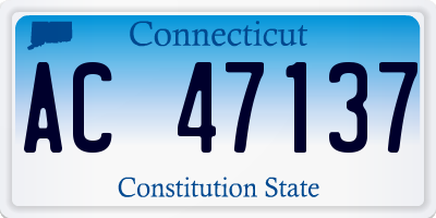 CT license plate AC47137