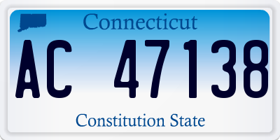 CT license plate AC47138