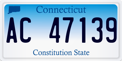 CT license plate AC47139