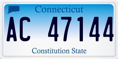 CT license plate AC47144