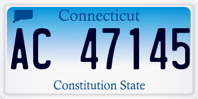 CT license plate AC47145