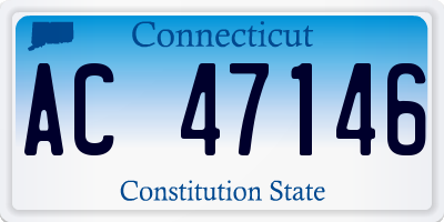 CT license plate AC47146