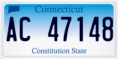 CT license plate AC47148