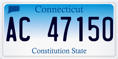 CT license plate AC47150