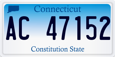 CT license plate AC47152