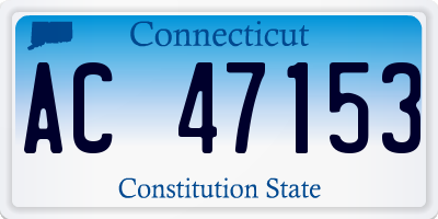 CT license plate AC47153