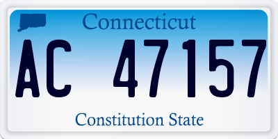 CT license plate AC47157