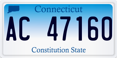 CT license plate AC47160