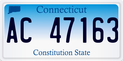 CT license plate AC47163