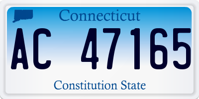 CT license plate AC47165