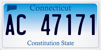 CT license plate AC47171