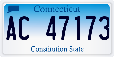 CT license plate AC47173