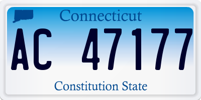 CT license plate AC47177
