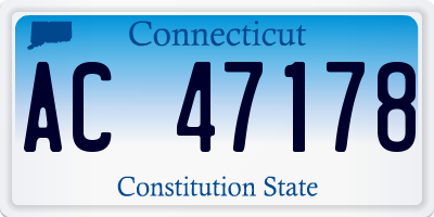 CT license plate AC47178