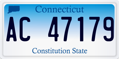 CT license plate AC47179