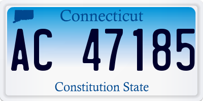 CT license plate AC47185