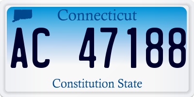 CT license plate AC47188