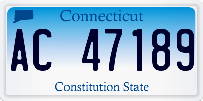 CT license plate AC47189