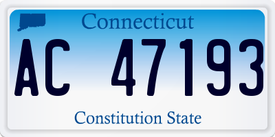 CT license plate AC47193