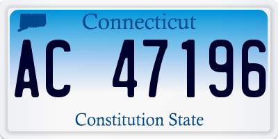 CT license plate AC47196